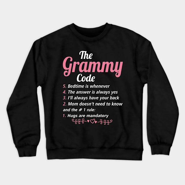 Grammy Grandma Gift - The Grammy Code Crewneck Sweatshirt by BTTEES